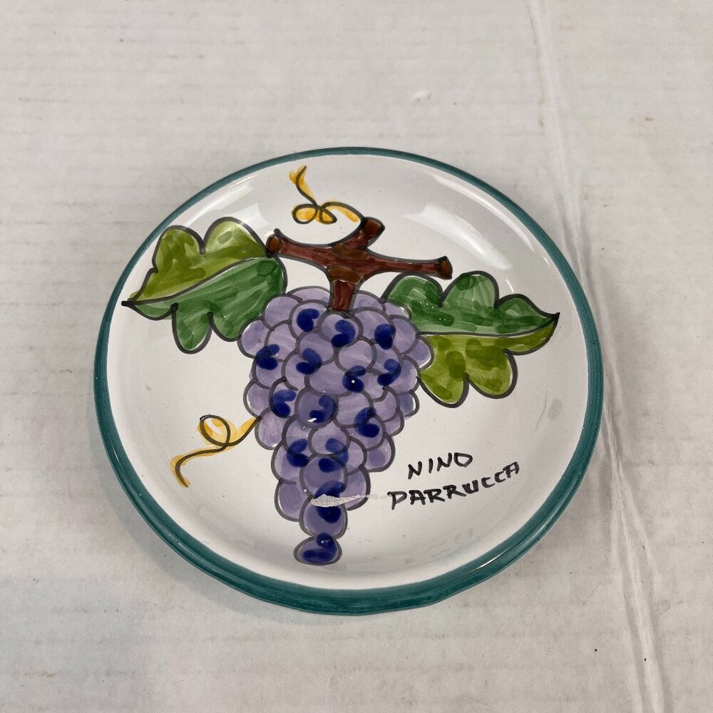Small trinket Dish, Art Pottery, Made in Italy, 4.5" diameter